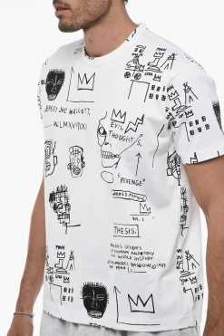 New T-Shirt Girocollo con Stampa Basquiat Uomo T-Shirt