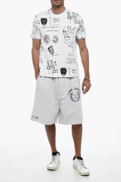 New T-Shirt Girocollo con Stampa Basquiat Uomo T-Shirt
