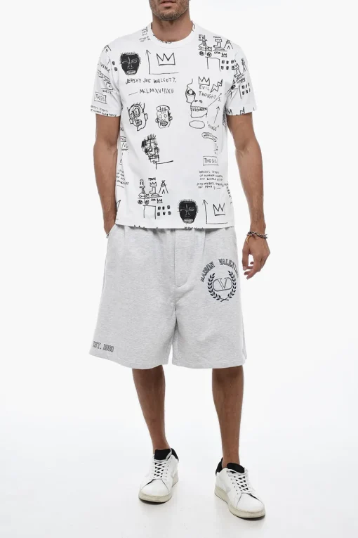 New T-Shirt Girocollo con Stampa Basquiat Uomo T-Shirt