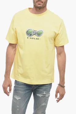 T-Shirt Girocollo con Stampa sul Fronte>Dime Online