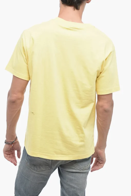 T-Shirt Girocollo con Stampa sul Fronte>Dime Online