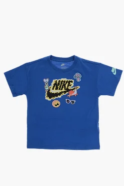 New T-Shirt Girocollo con Stampa sul Fronte e Patches Bambino Abbigliamento