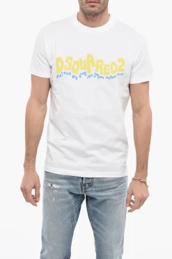 Hot T-Shirt Girocollo Cool Fit con Logo Stampato Uomo T-Shirt