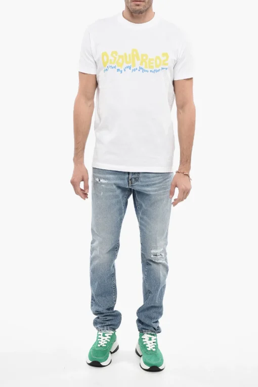 Hot T-Shirt Girocollo Cool Fit con Logo Stampato Uomo T-Shirt