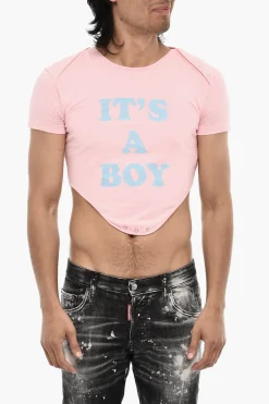 Sale T-shirt Girocollo Crop Uomo T-Shirt