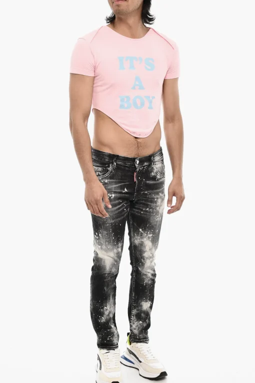 Sale T-shirt Girocollo Crop Uomo T-Shirt