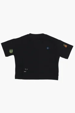 T-shirt Girocollo Crop con Ricami></noscript>Dsquared2 Kids Best
