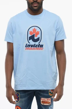 Fashion T-Shirt Girocollo D2 INVICTA con Logo Stampato Uomo T-Shirt