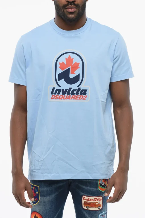 Fashion T-Shirt Girocollo D2 INVICTA con Logo Stampato Uomo T-Shirt