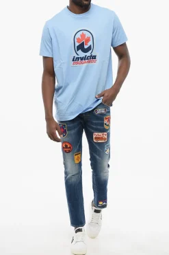 Fashion T-Shirt Girocollo D2 INVICTA con Logo Stampato Uomo T-Shirt