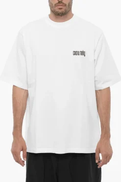 T-Shirt Girocollo DISCO GOD Stampata>Marcelo Burlon Sale