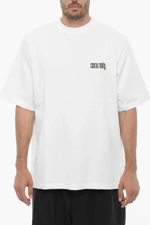 T-Shirt Girocollo DISCO GOD Stampata>Marcelo Burlon Sale