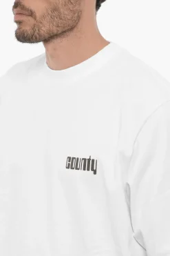 T-Shirt Girocollo DISCO GOD Stampata></noscript>Marcelo Burlon Sale