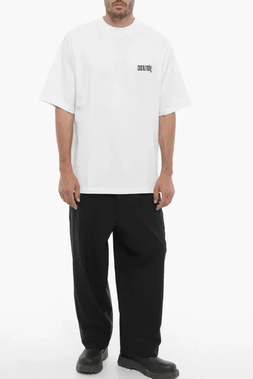 T-Shirt Girocollo DISCO GOD Stampata>Marcelo Burlon Sale