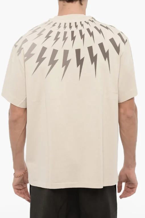 T-shirt Girocollo Easy Fit con Stampa>Neil Barrett Clearance