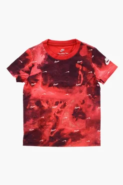 T-shirt Girocollo Effetto Acid Wash con Logo All Over>Nike KIDS Best
