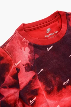 T-shirt Girocollo Effetto Acid Wash con Logo All Over>Nike KIDS Best