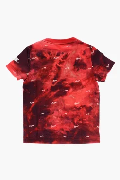 T-shirt Girocollo Effetto Acid Wash con Logo All Over></noscript>Nike KIDS Best