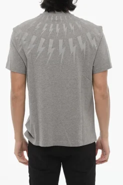 T-Shirt Girocollo FAIRISLE THUNDERBOLT Slim Fit>Neil Barrett Best