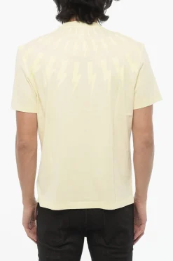 Online T-shirt Girocollo FAIRISLE THUNDERBOLT Slim Fit con Stampa Tono su Tono Uomo T-Shirt