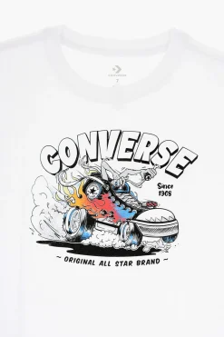 Outlet T-Shirt Girocollo FLAMING CHUCK MOBILE Stampata sul Fronte Bambino Abbigliamento