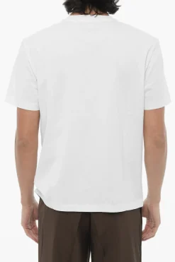 Clearance T-Shirt Girocollo FOR YOU in Tinta Unita con Stampa a Contrasto Uomo T-Shirt