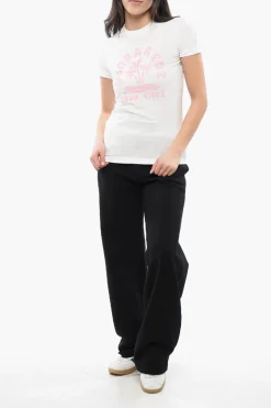 T-Shirt Girocollo GOOD VIBES con Stampa></noscript>Dsquared2 Clearance