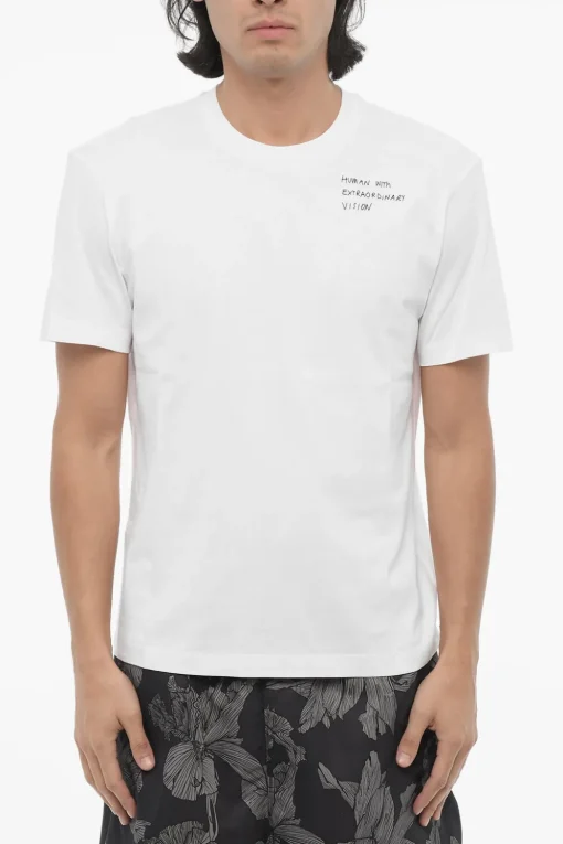 New T-Shirt Girocollo HUMAN WITH EXTRAORDINARY VISION Slim Fit Uomo T-Shirt