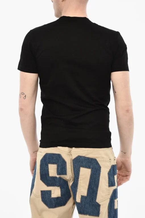 Clearance T-shirt Girocollo ICON In Cotone con Stampa Uomo T-Shirt