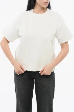T-Shirt Girocollo in Cotone con Fodera in Popeline>Bottega Veneta Clearance