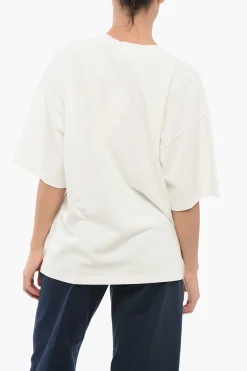 Best T-shirt Girocollo in Cotone con Stampa Logo Donna T-Shirts E Tops