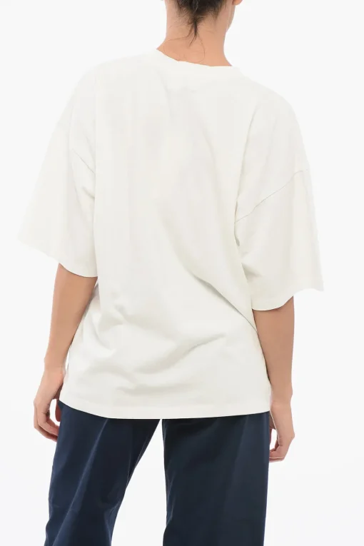 Best T-shirt Girocollo in Cotone con Stampa Logo Donna T-Shirts E Tops