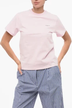 Hot T-Shirt Girocollo in Cotone Donna T-Shirts E Tops