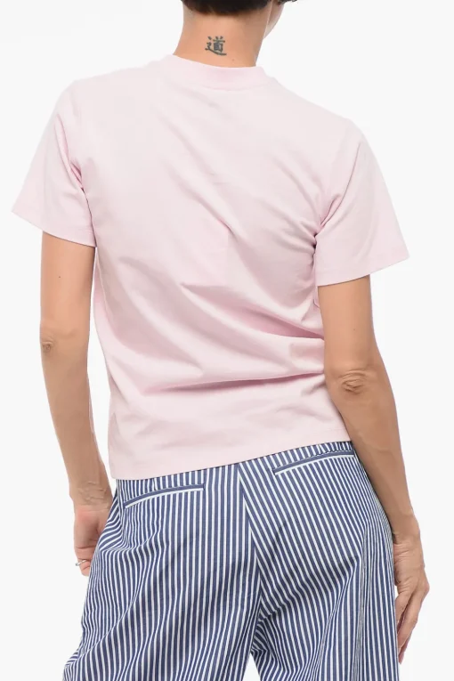 Hot T-Shirt Girocollo in Cotone Donna T-Shirts E Tops
