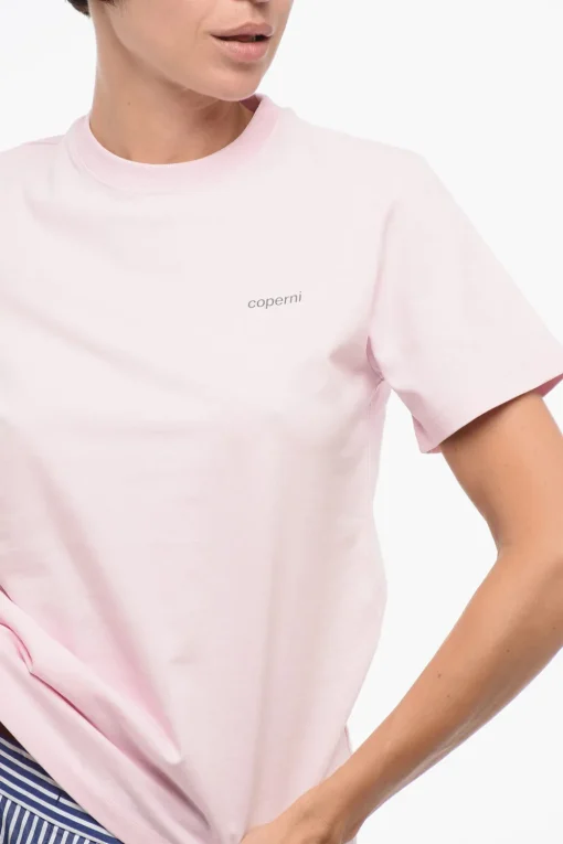 Hot T-Shirt Girocollo in Cotone Donna T-Shirts E Tops