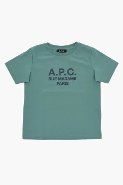 T-shirt Girocollo in Cotone con Logo in Rilievo>A.P.C. Hot