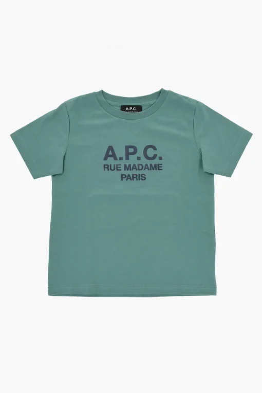 T-shirt Girocollo in Cotone con Logo in Rilievo>A.P.C. Hot