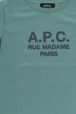 T-shirt Girocollo in Cotone con Logo in Rilievo>A.P.C. Hot