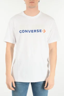 T-Shirt Girocollo in Cotone con Logo Stampato>Converse Online