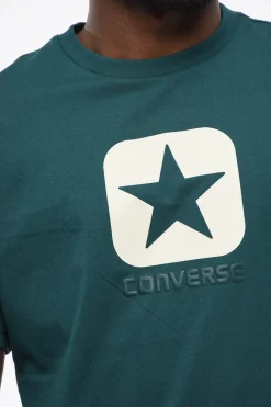 Online T-shirt Girocollo In Cotone con Logo a Contrasto e In Rilievo Uomo T-Shirt