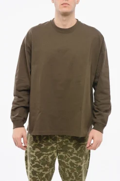Fashion T-Shirt Girocollo in Cotone con Polsini Uomo T-Shirt
