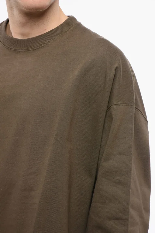 Fashion T-Shirt Girocollo in Cotone con Polsini Uomo T-Shirt