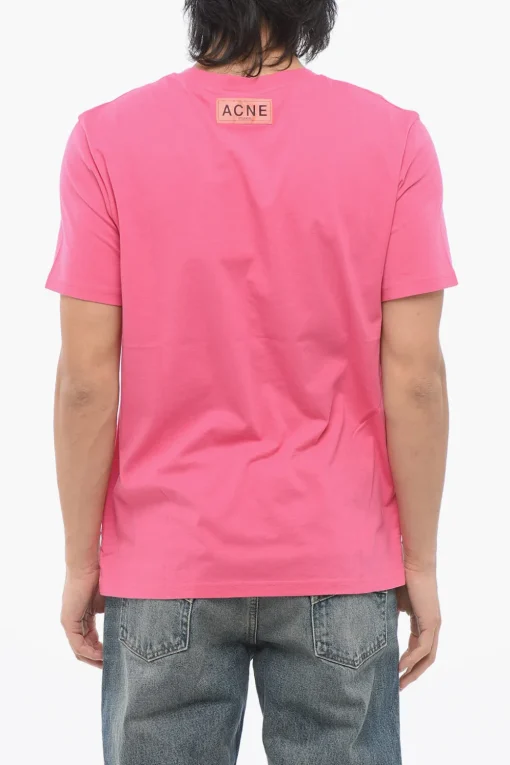 T-shirt Girocollo In Cotone con Stampa a Contrasto>Acne Studios Discount