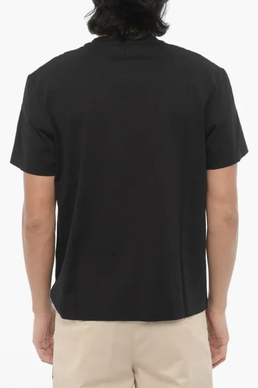 T-shirt Girocollo in Cotone con Stampa>Neil Barrett Sale
