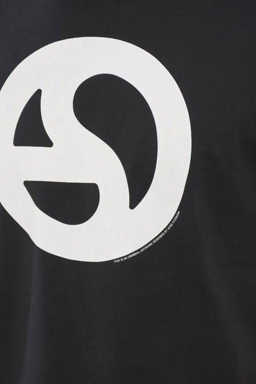 T-shirt Girocollo In Cotone con Stampa a Contrasto>Acne Studios Hot