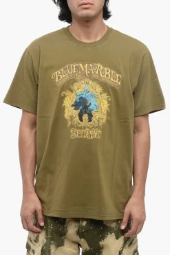 T-shirt Girocollo in Cotone con Stampa Frontale>Bluemarble Best
