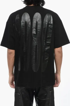 Hot T-shirt Girocollo in Cotone con Maxi Stampa Frontale Uomo T-Shirt