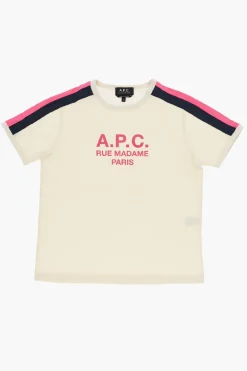 Outlet T-shirt Girocollo In Cotone con Bande Laterali a Contrasto Abbigliamento