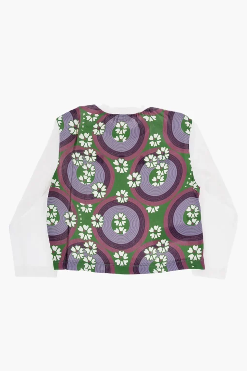 T-Shirt Girocollo in Doppio Tessuto a Maniche Lunghe>Marni Kids Outlet