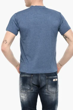 T-shirt Girocollo in Misto Cotone con Stampa>Dsquared2 Online